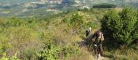 Walking on the open landscapes of western Tuscany on the St Francis Way