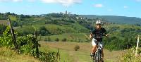 Cycling the Via Francigena near San Gimignano