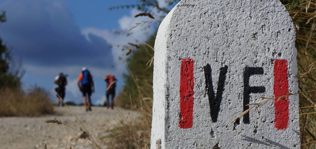 The road markers and other signs make it easier for self guided walkers on the Via Francigena