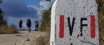 The road markers and other signs make it easier for self guided walkers on the Via Francigena