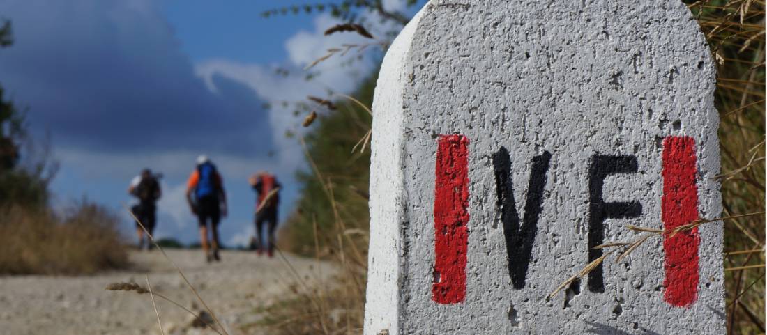 The road markers and other signs make it easier for self guided walkers on the Via Francigena