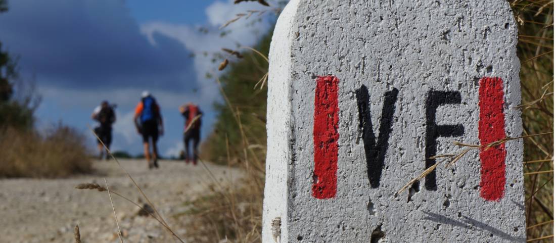 The road markers and other signs make it easier for self guided walkers on the Via Francigena