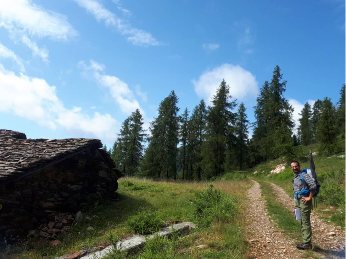 Soaking up the crisp alpine air on the Monte Rosa Walk