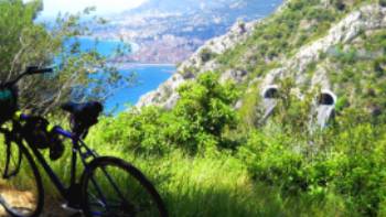 Cycle along the coastline from Nice in France to Genoa in Italy