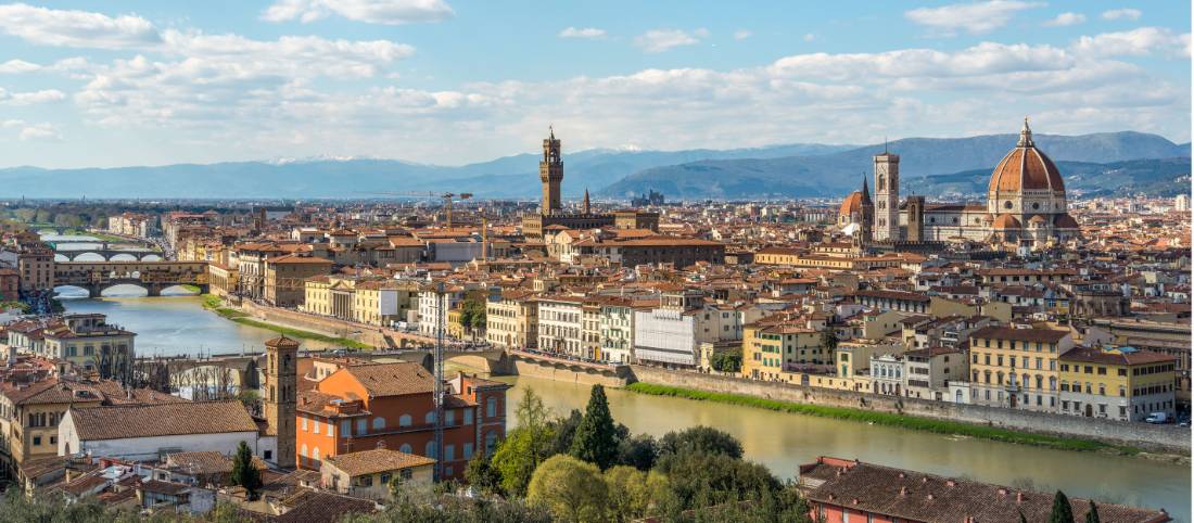 View over Florence in Italy