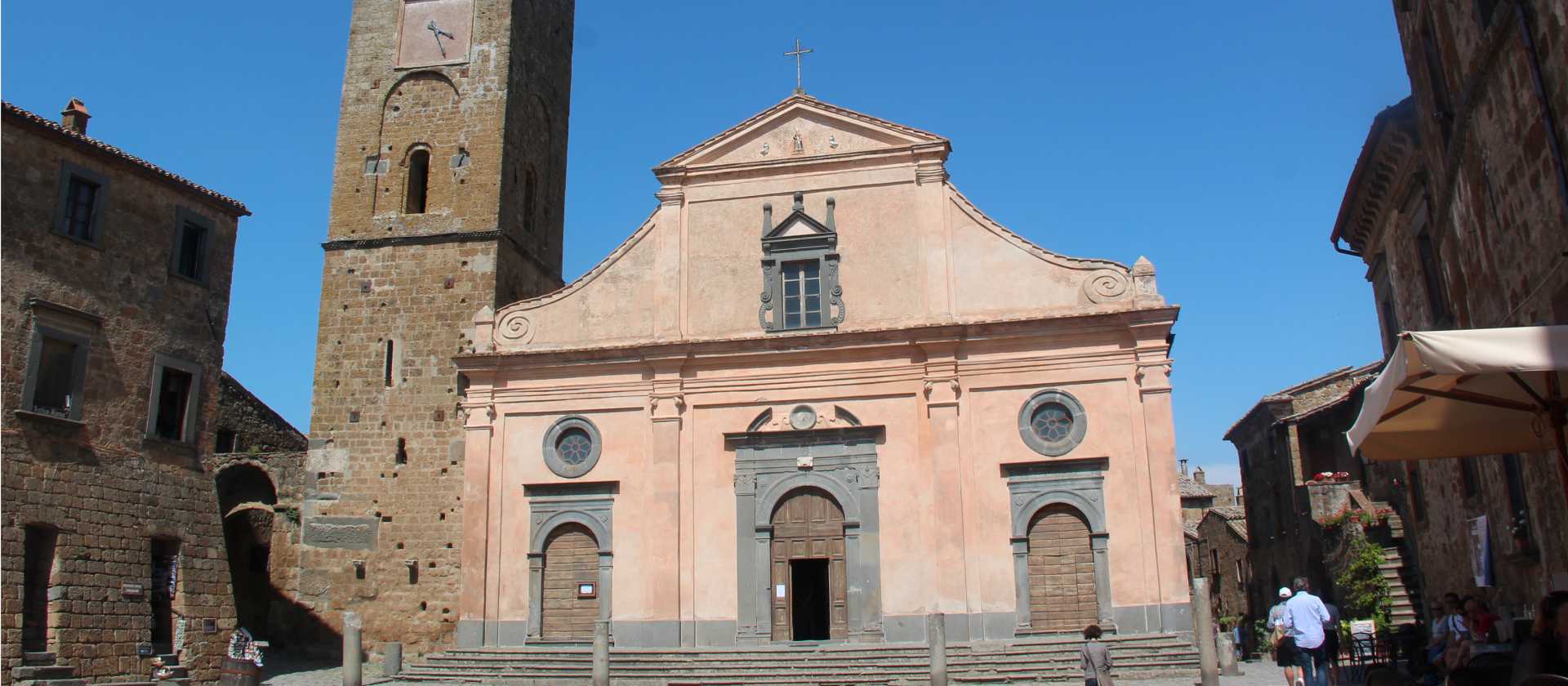 A beautiful and well-preserved church in the hilltop town of Civita di Bagnoregio