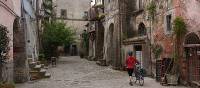 A typical village on the Via Francigena between Siena and Rome