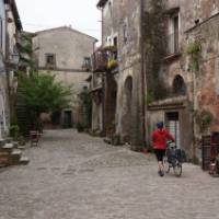 A typical village on the Via Francigena between Siena and Rome