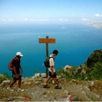 Walkers taking in the views on the Amalfi Coast | Sue Badyari