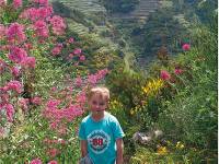 Child walking on the high route, Cinque Terre, Italy |  <i>Kate Baker</i>