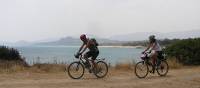 Cycling along quiet coastal roads in Sardinia