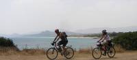 Cycling along quiet coastal roads in Sardinia