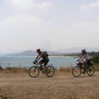 Cycling along quiet coastal roads in Sardinia