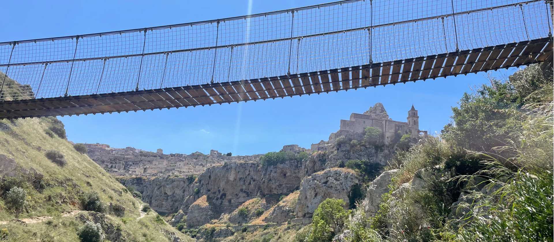 Crossing the Tibetian Bridge into Matera | Tali Emdin