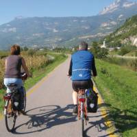 cycling the Adige river valley Italy