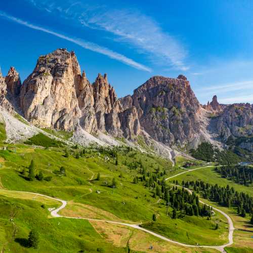 Hiking in the Dolomites.