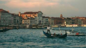 Gondola on Grand Canal in Venice,Kate Baker Gondola on Grand Canal in Venice