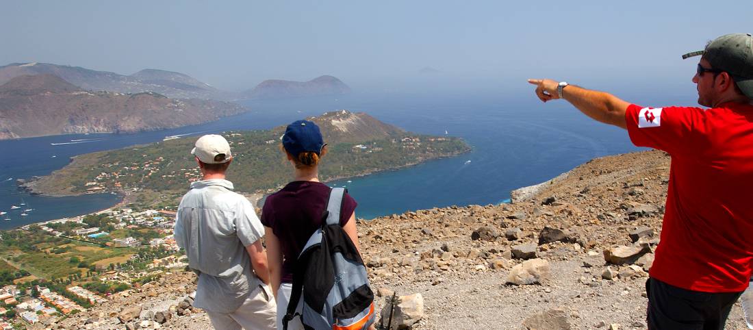 Guide showing Aeolian Islands, Sicily