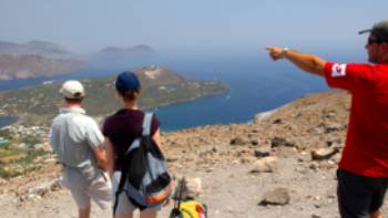 Guide showing Aeolian Islands, Sicily
