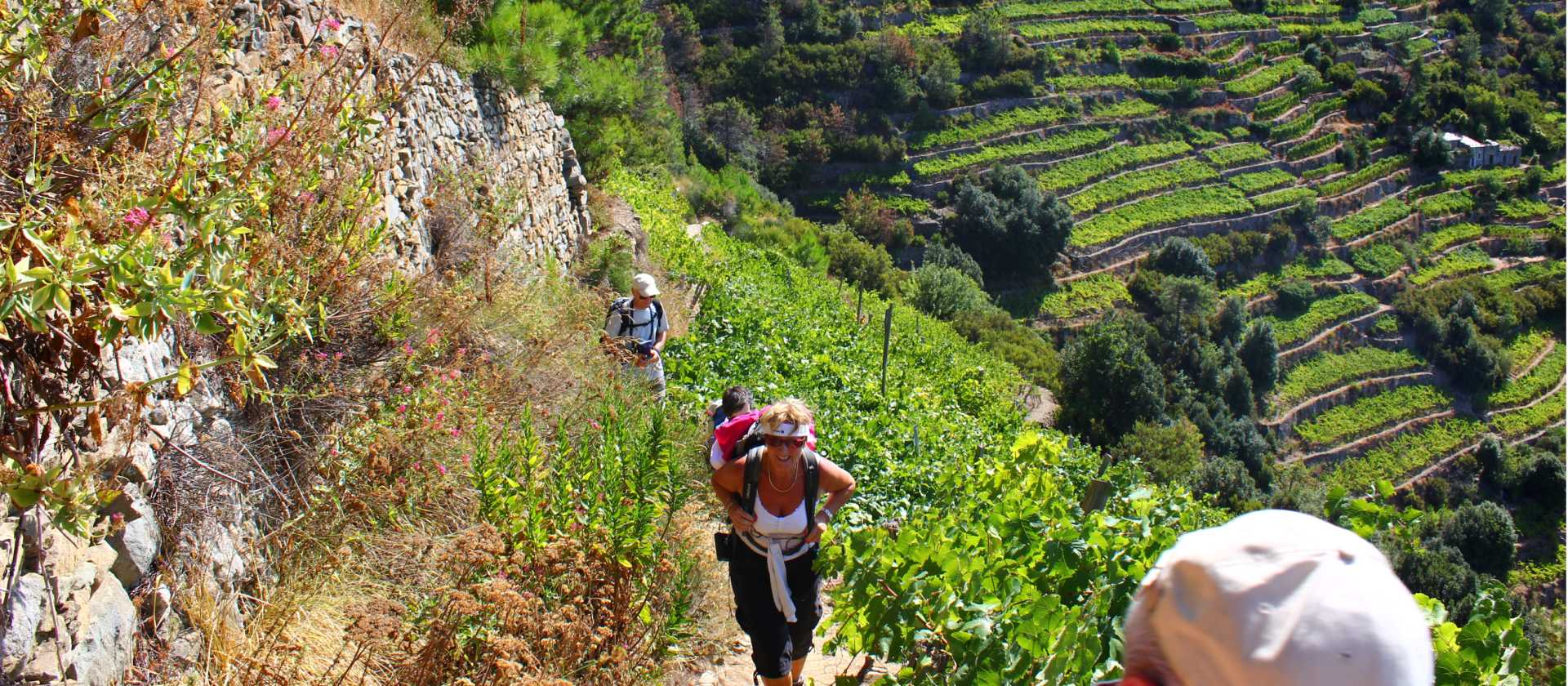 Hikers ascending to Volastra in the Cinque Terre | Phil Wyndham