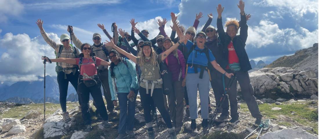 Group photo in the Dolomites |  <i>Allie Peden</i>