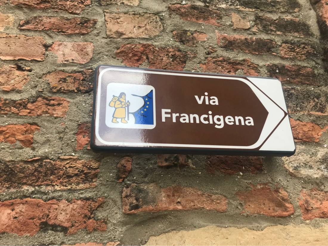 Follow the helpful signs on a self guided tour of the Via Francigena |  <i>Allie Peden</i>