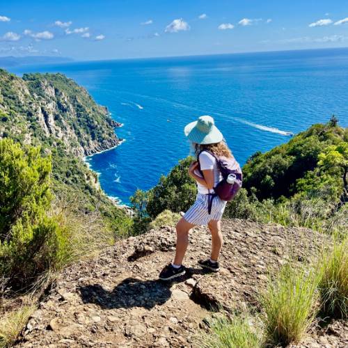 Enjoying walking along Italy's coast
