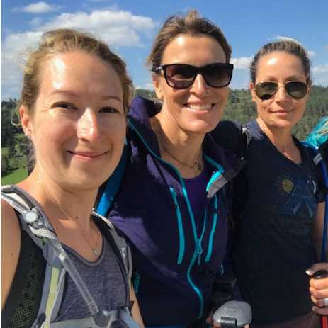 All smiles from the self guided walkers of the Italian Camino