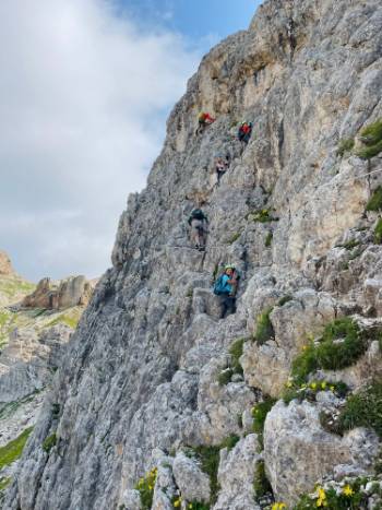 Hiking the Via Ferrata trail in the Dolomites |  <i>Nancy Y.</i>