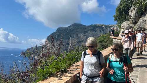 Hikers on the high trails in Capri | Kate Baker