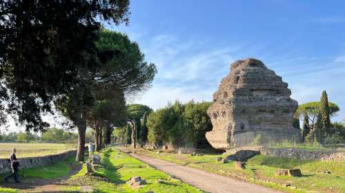 Ancient tomb along the Appian Way (Via Appia Antica) near Rome | Kate Baker