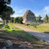 Ancient tomb along the Appian Way (Via Appia Antica) near Rome | Kate Baker