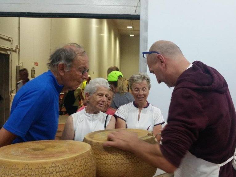 Inspecting cheese in Italy |  <i>Dana Garofani</i>