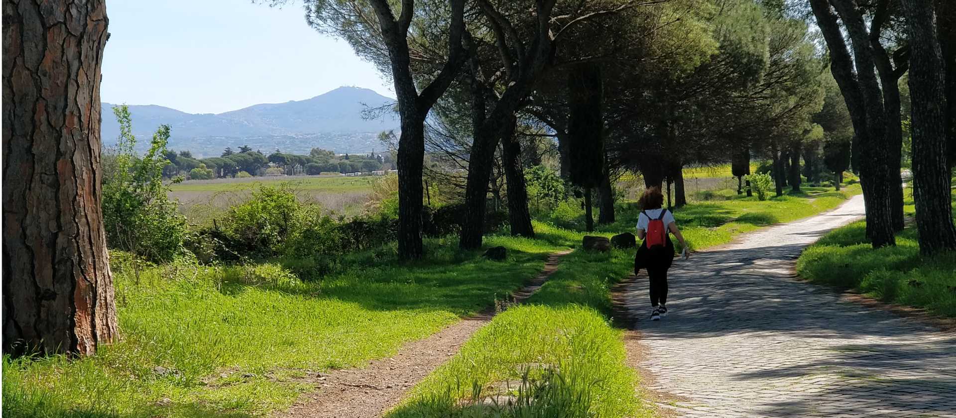 The route of the Via Appia as it makes its way from Rome