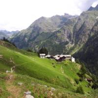 Mountain hamlet high up in the Lys Valley in Aosta