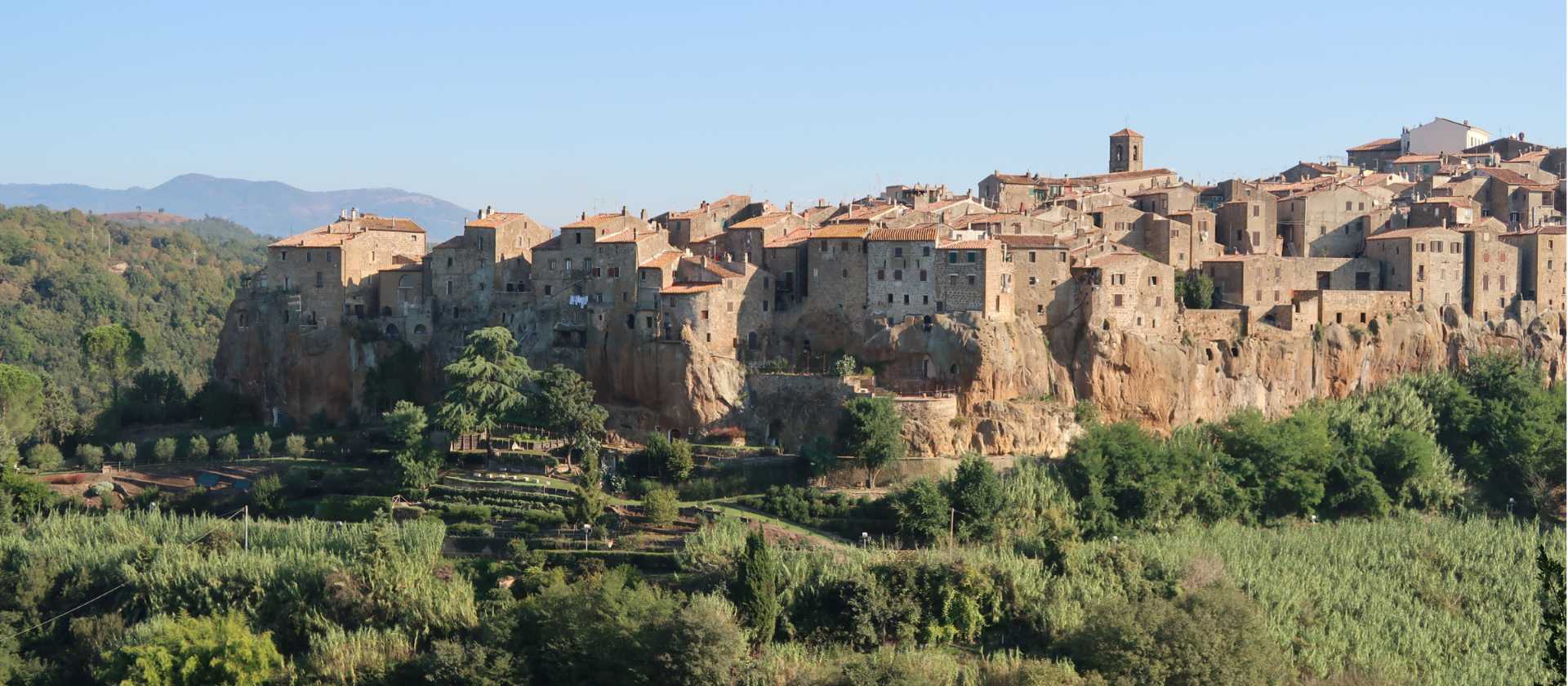 Taking in the classic view of the charming hilltop town of Pitigliano | Kate Baker