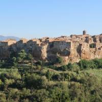 Taking in the classic view of the charming hilltop town of Pitigliano | Kate Baker