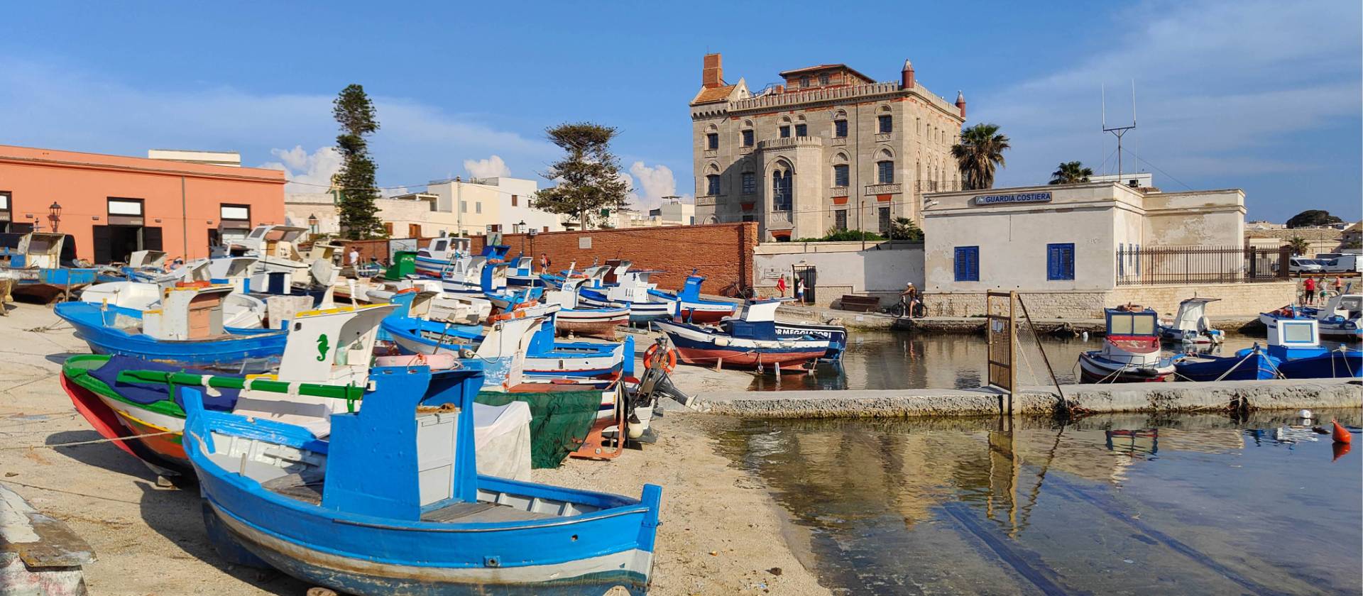 Discover Port Favignana on a bike holiday
