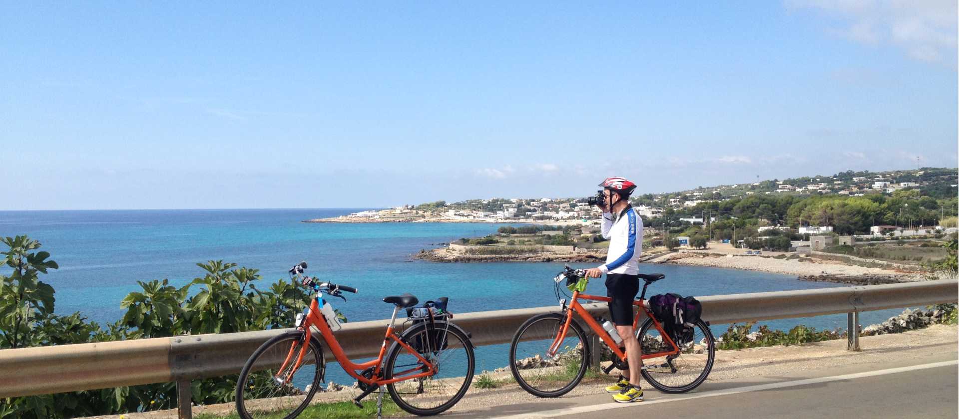 Cyclist on the Puglian Coast | Kate Baker