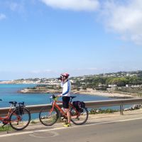 Cyclist on the Puglian Coast | Kate Baker