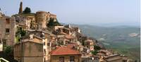 The hilltop town of Cammarata on the Magna Via Francigena in Sicily