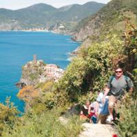 Walkers heading to Corniglia from Vernazza, Cinque Terre | Rachel Imber