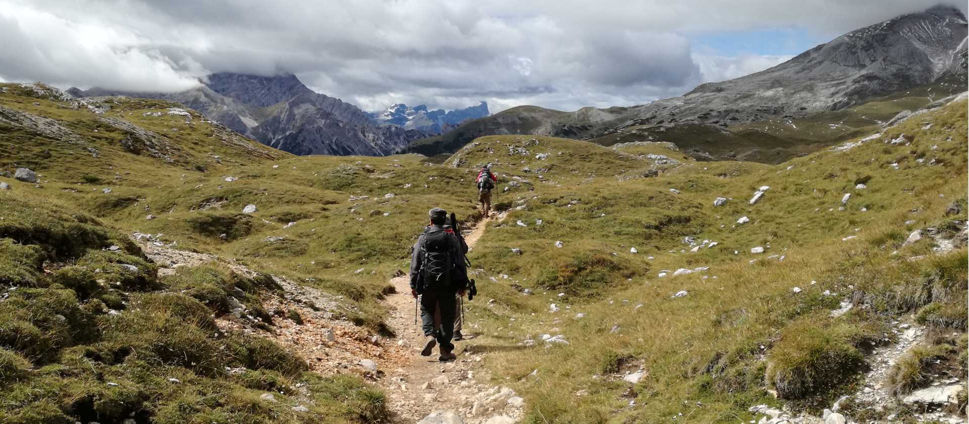 Walking the Alta Via 1 in the Dolomites
