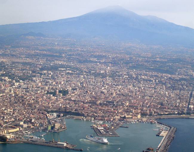 Aerial view of Catania and Mt Etna, Sicily, Italy |  <i>Kate Baker</i>