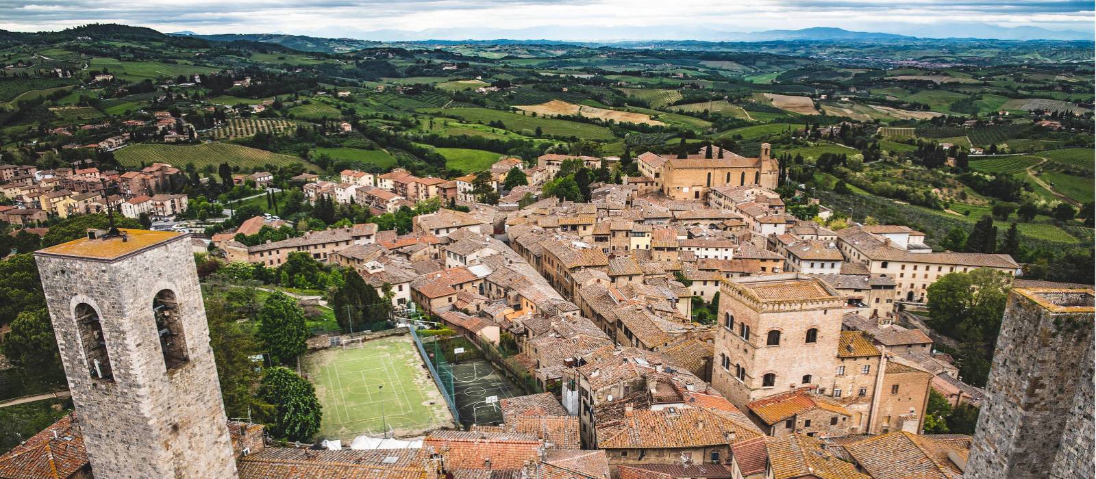 classic countryside view from the tower in San Gimignano | Tim Charody