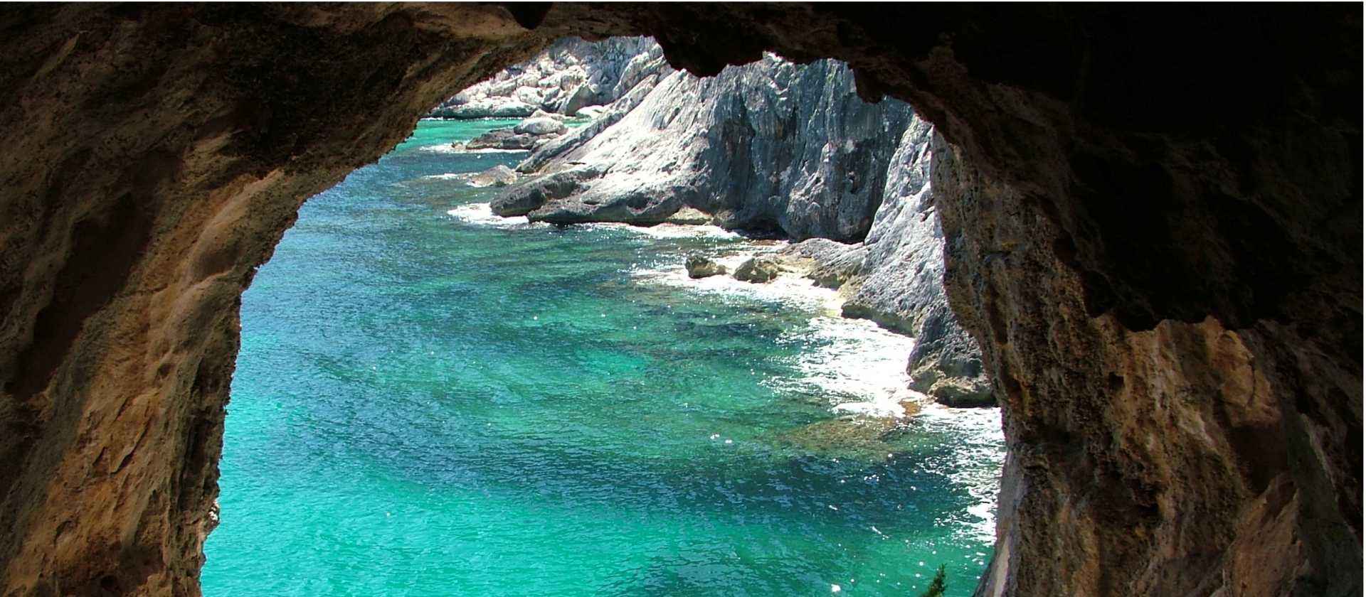 Natural rock frame in Sardinia