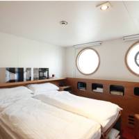 double upper deck cabin on the Ave Maria