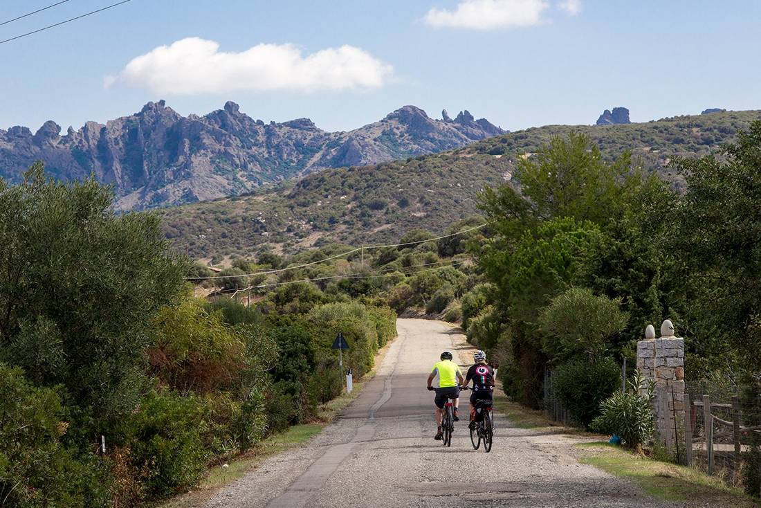 Cycling along the quiet roads of Sardinia