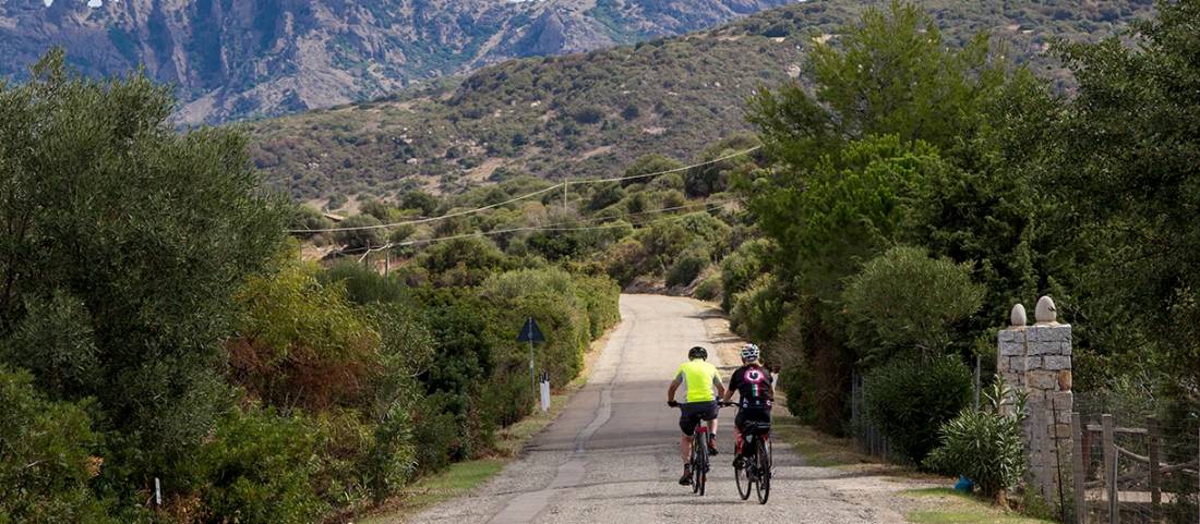 Cycling along the quiet roads of Sardinia