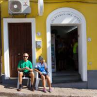 Cyclists enjoying a well earned gelato